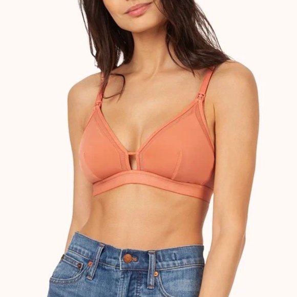 Lively Other - [Lively] The Mesh Trim Nursing Bralette in Terracotta Small